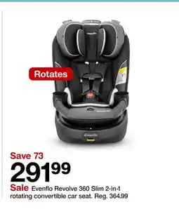 Target Evenflo Revolve 360 Slim 2-in-1 rotating convertible car seat offer