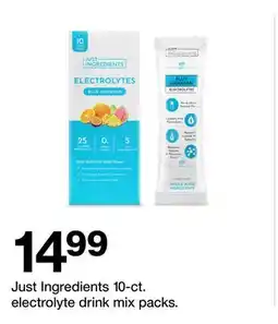 Target Just Ingredients 10-ct. electrolyte drink mix packs offer
