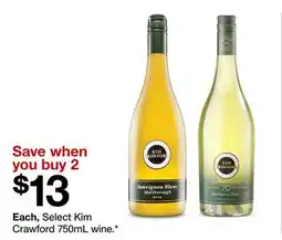 Target Select Kim Crawford 750mL wine offer
