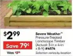 Lowe's Severe Weather Pressure-Treated Landscape Timber offer