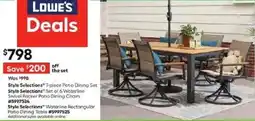 Lowe's Style Selections offer