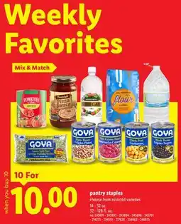 Lidl pantry staples offer