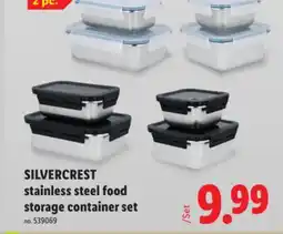 Lidl SILVERCREST stainless steel food storage container set offer