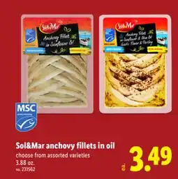 Lidl Sol&Mar anchovy fillets in oil offer