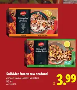 Lidl Sol&Mar frozen raw seafood offer