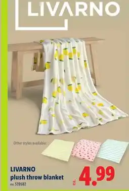Lidl LIVARNO plush throw blanket offer