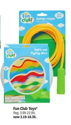 Meijer Fun Club Toys offer