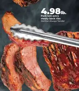 Hy-Vee Pork loin extra meaty back ribs offer