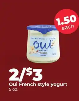Hy-Vee Oui French style yogurt offer