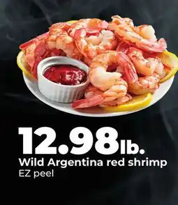 Hy-Vee Wild Argentina red shrimp EZ peel offer
