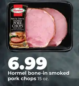 Hy-Vee Hormel bone-in smoked pork chops offer