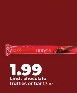 Hy-Vee Lindt chocolate truffles or bar offer