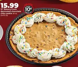 Hy-Vee 12 Bakery-fresh decorated chocolate chip cookie offer