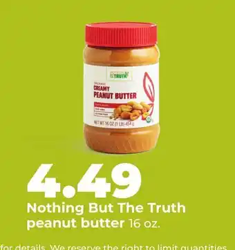 Hy-Vee Nothing But The Truth peanut butter offer