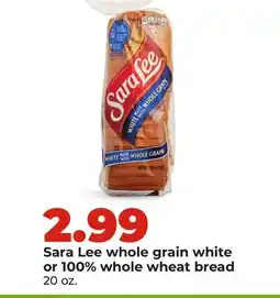 Hy-Vee Sara Lee whole grain white or 100% whole wheat bread offer
