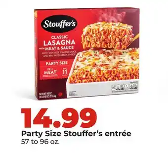 Hy-Vee Party Size Stouffer's entrée offer