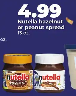 Hy-Vee Nutella hazelnut or peanut spread offer