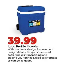 Hy-Vee Igloo Profile II cooler offer