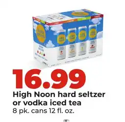 Hy-Vee High Noon hard seltzer or vodka iced tea offer