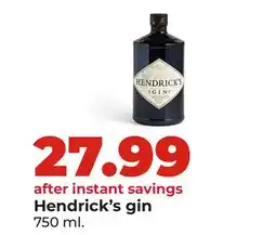 Hy-Vee Hendrick's gin offer