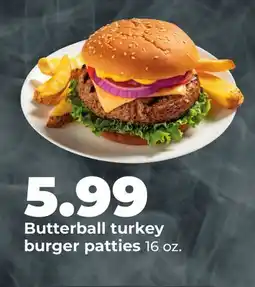 Hy-Vee Butterball turkey burger patties offer
