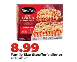 Hy-Vee Family Size Stouffer's dinner offer