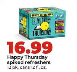 Hy-Vee Happy Thursday spiked refreshers offer