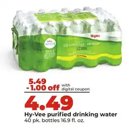 Hy-Vee Hy-Vee purified drinking water offer