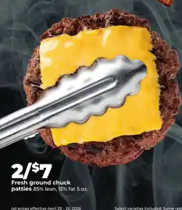 Hy-Vee Fresh ground chuck patties offer