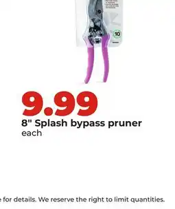 Hy-Vee 8 Splash bypass pruner offer