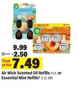 Meijer Air Wick Scented Oil Refills 4 ct. or Essential Mist Refills* 2 ct offer
