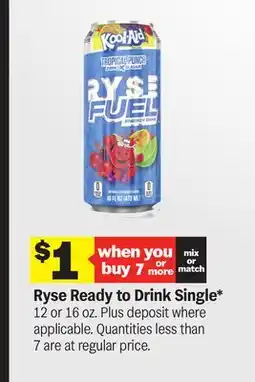 Meijer Ryse Ready to Drink Single offer