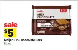 Meijer Meijer 6 Pk. Chocolate Bars offer