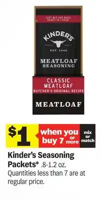 Meijer Kinder's Seasoning Packets offer
