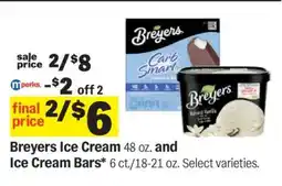 Meijer Breyers Ice Cream and Ice Cream Bars offer