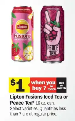 Meijer Lipton Fusions Iced Tea or Peace Tea offer