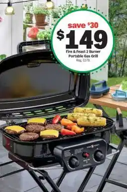 Meijer Fire & Feast 2 Burner Portable Gas Grill offer