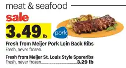 Meijer Fresh from Meijer Pork Loin Back Ribs offer