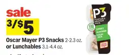 Meijer Oscar Mayer P3 Snacks or Lunchables offer