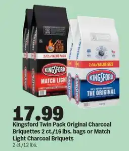 Meijer Kingsford Twin Pack Original Charcoal Briquettes offer