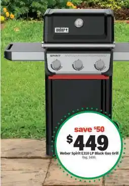 Meijer Weber Spirit E310 LP Black Gas Grill offer