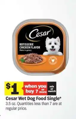 Meijer Cesar Wet Dog Food Single offer