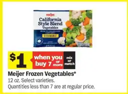 Meijer Meijer Frozen Vegetables offer