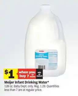 Meijer Meijer Infant Drinking Water offer