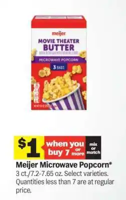 Meijer Meijer Microwave Popcorn offer