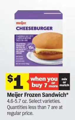 Meijer Meijer Frozen Sandwich offer