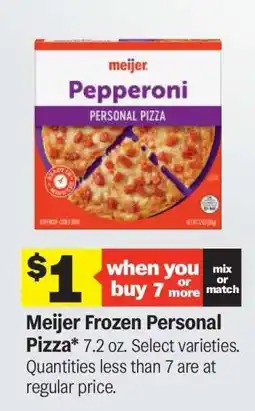 Meijer Meijer Frozen Personal Pizza offer