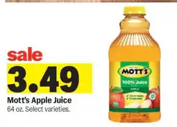 Meijer Mott's Apple Juice offer