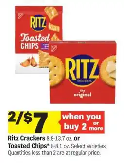 Meijer Ritz Crackers or Toasted Chips offer