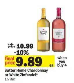 Meijer Sutter Home Chardonnay or White Zinfandel offer